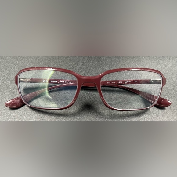 Ray-Ban Glasses Eyeglass Frames Ray Ban Liteforce 7037 Burgundy Eyeglasses - Picture 3 of 10